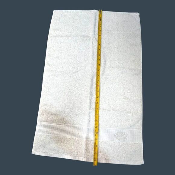 Vintage Laura Ashley White 100% Cotton Hand Towel Bath Luxury Kitchen 18” X 28” - Picture 6 of 6